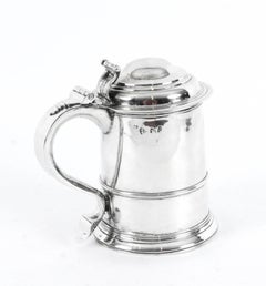 Antique Queen Anne English Silver Tankard, 1706, 18th Century