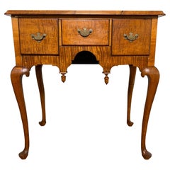 Antique Queen Anne Lowboy Tiger Maple Dressing Table, Ca. 1750s