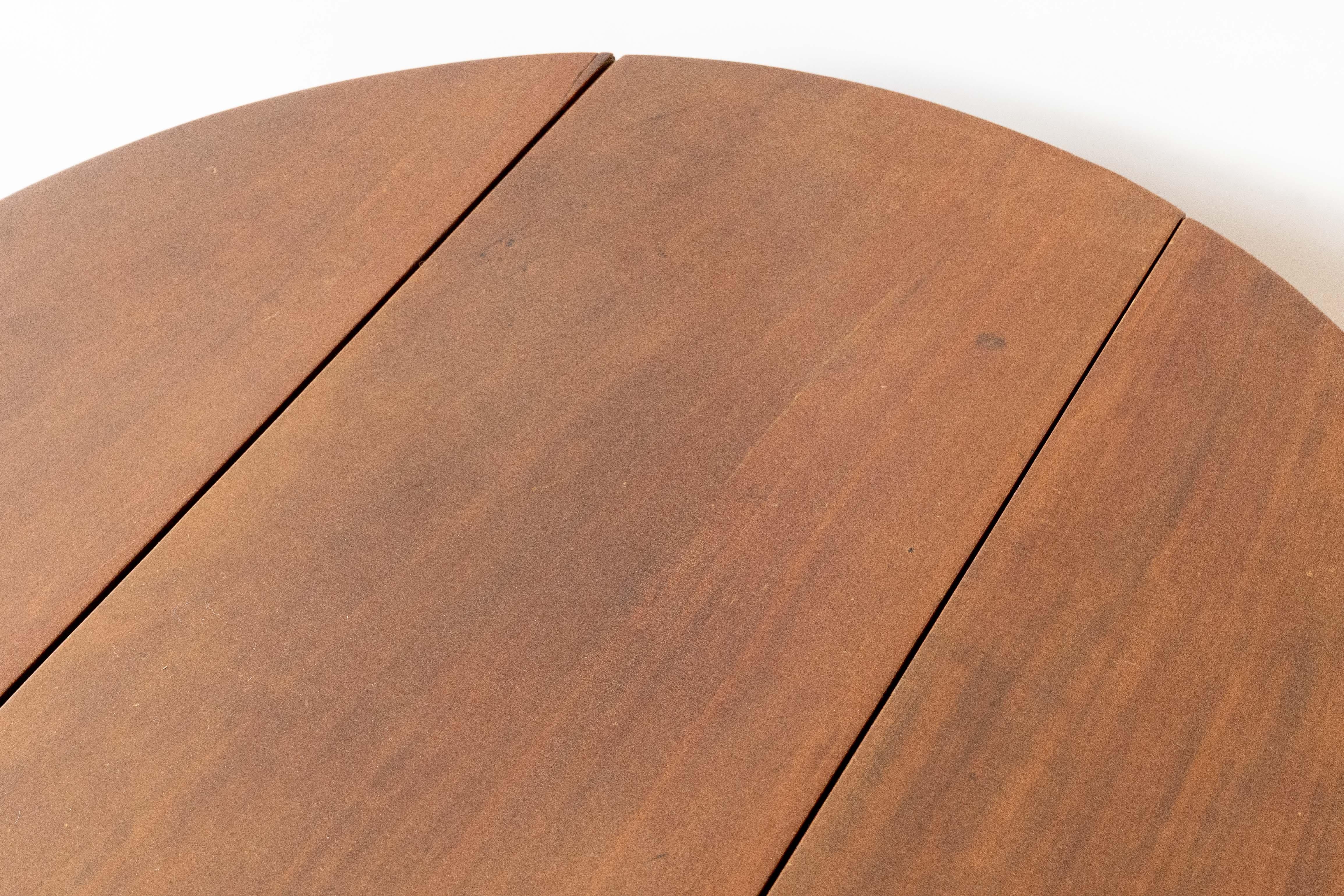 Brass Antique Queen Anne Mahogany Table