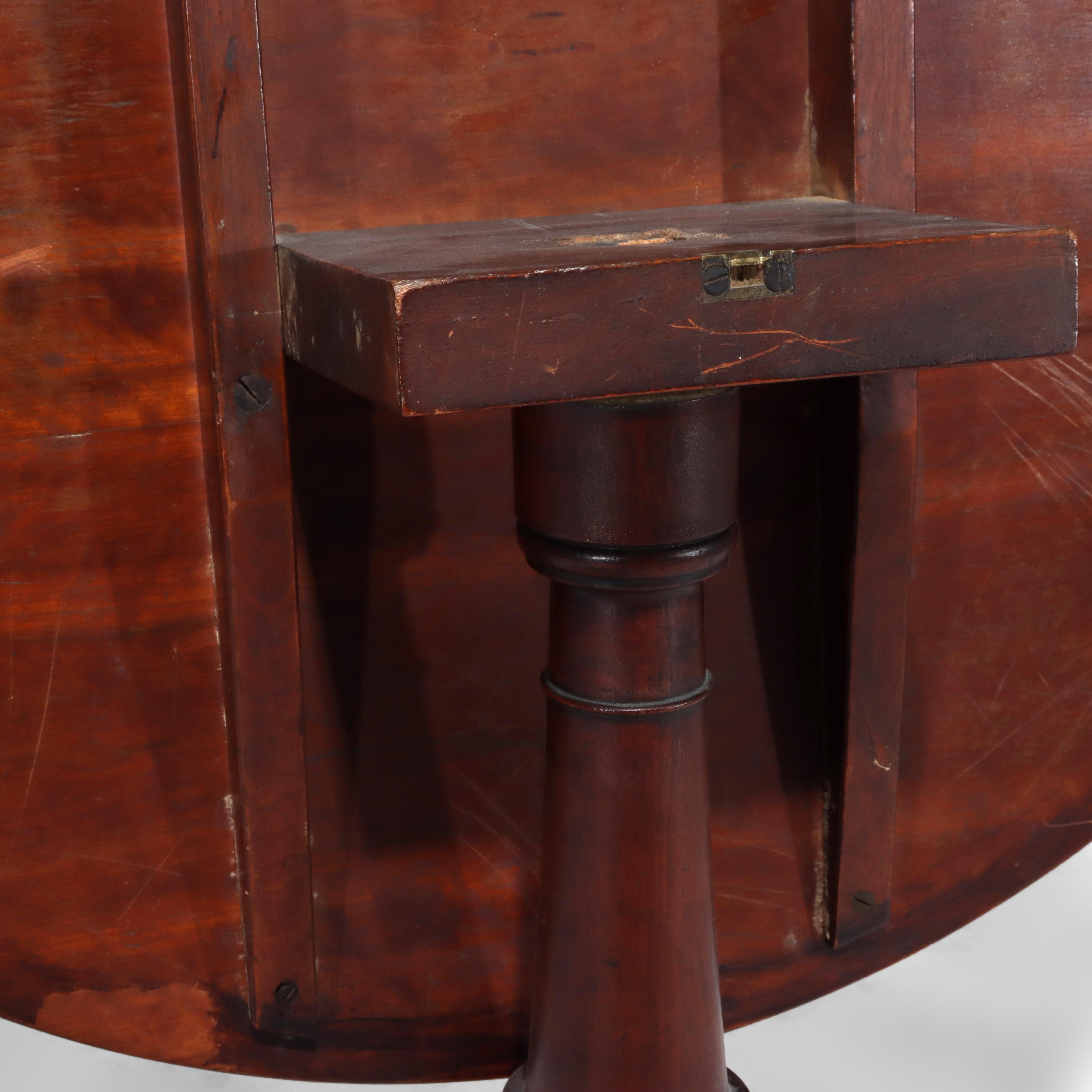 Antike Queen Anne Mahagoni Dreibeinige Tilt Top Tisch Unsigned C1780 im Angebot 2