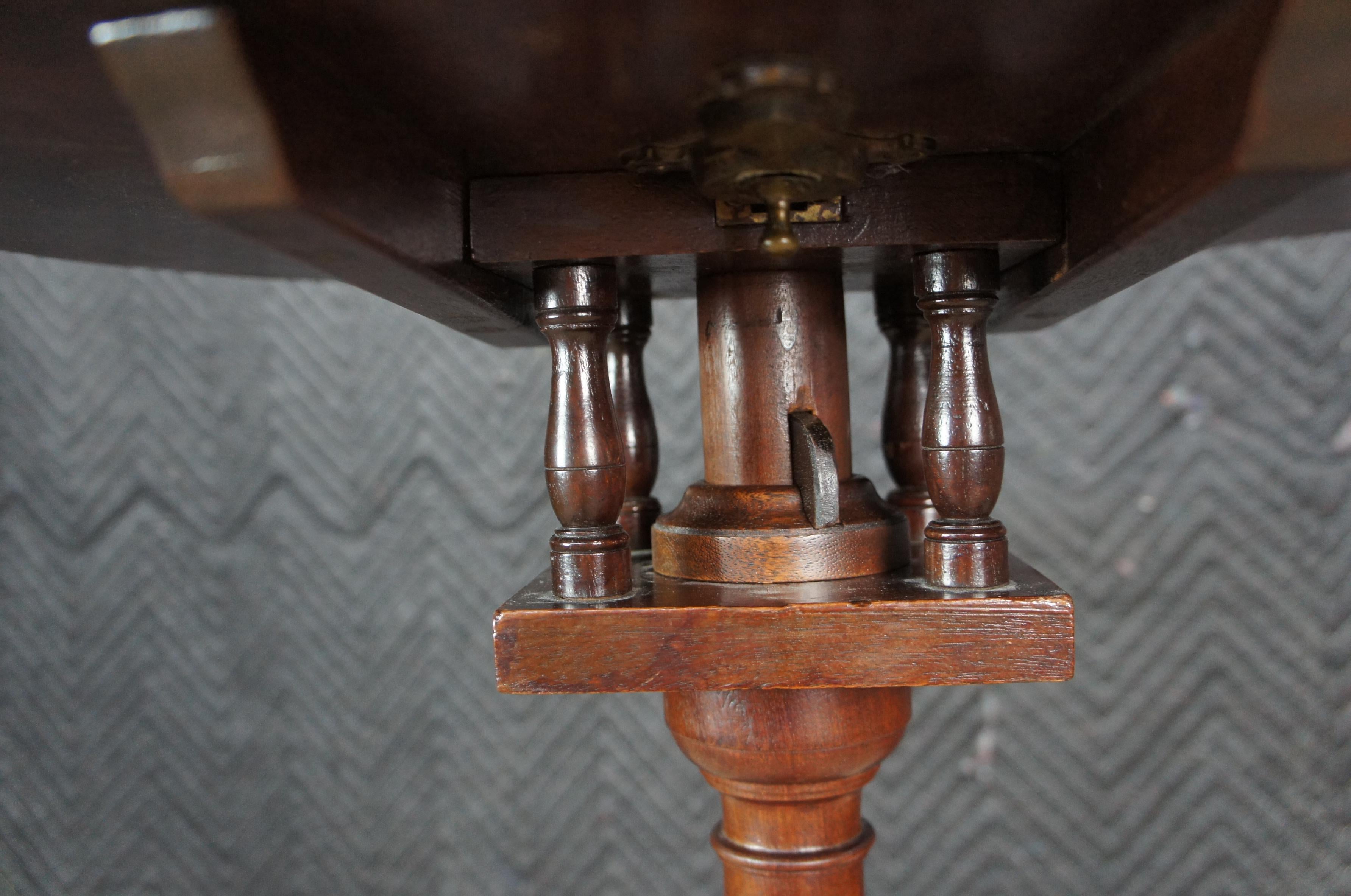 18th Century and Earlier Antique Queen Anne Philadelphia Mahogany Tilt Top Birdcage Candlestand Tea Table For Sale