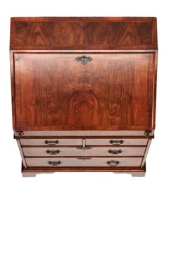 Antique Queen Anne Revival Burr Walnut Bureau