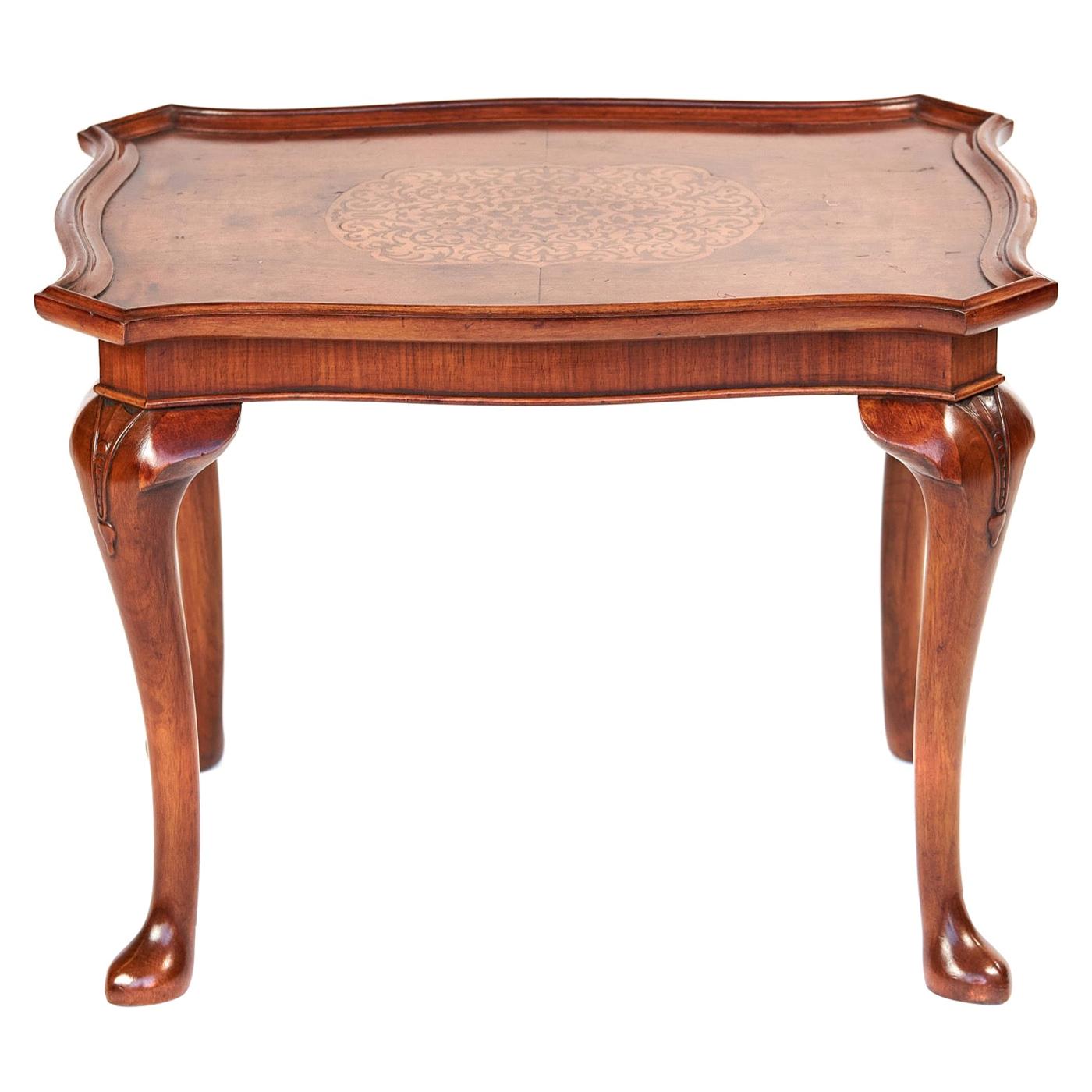 Fine Quality Walnut Queen Anne Style Coffee Table at 1stDibs