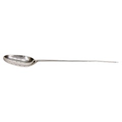 Antique Queen Anne Silver Mote Spoon C.1710 Abraham Russell London