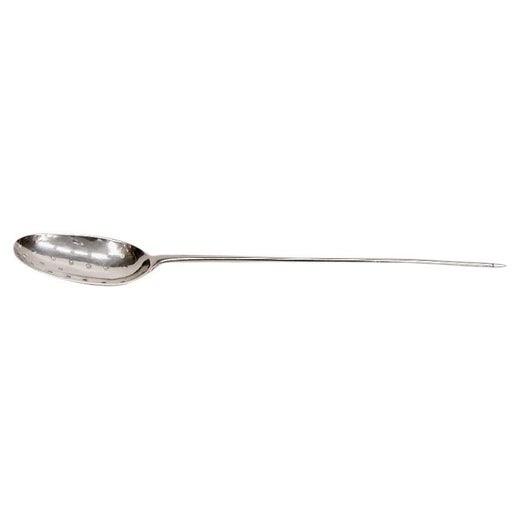 Antique Queen Anne Silver Mote Spoon C.1710 Abraham Russell London