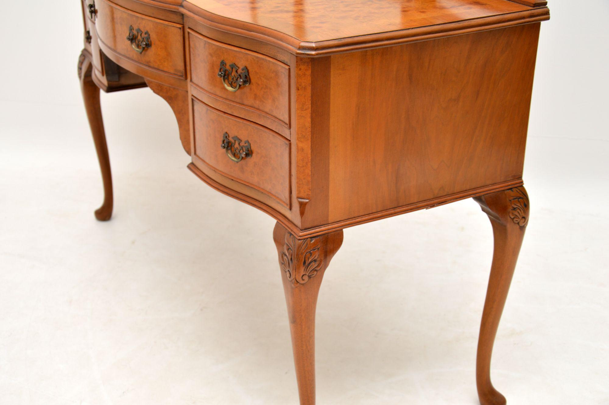 Antique Queen Anne Style Burr Walnut Dressing Table 3