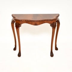 Antique Queen Anne Style Console Side Table