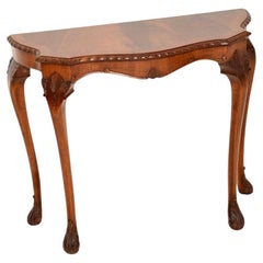 Antique Queen Anne Style Console Side Table Antique Queen Anne Style Console Side Table