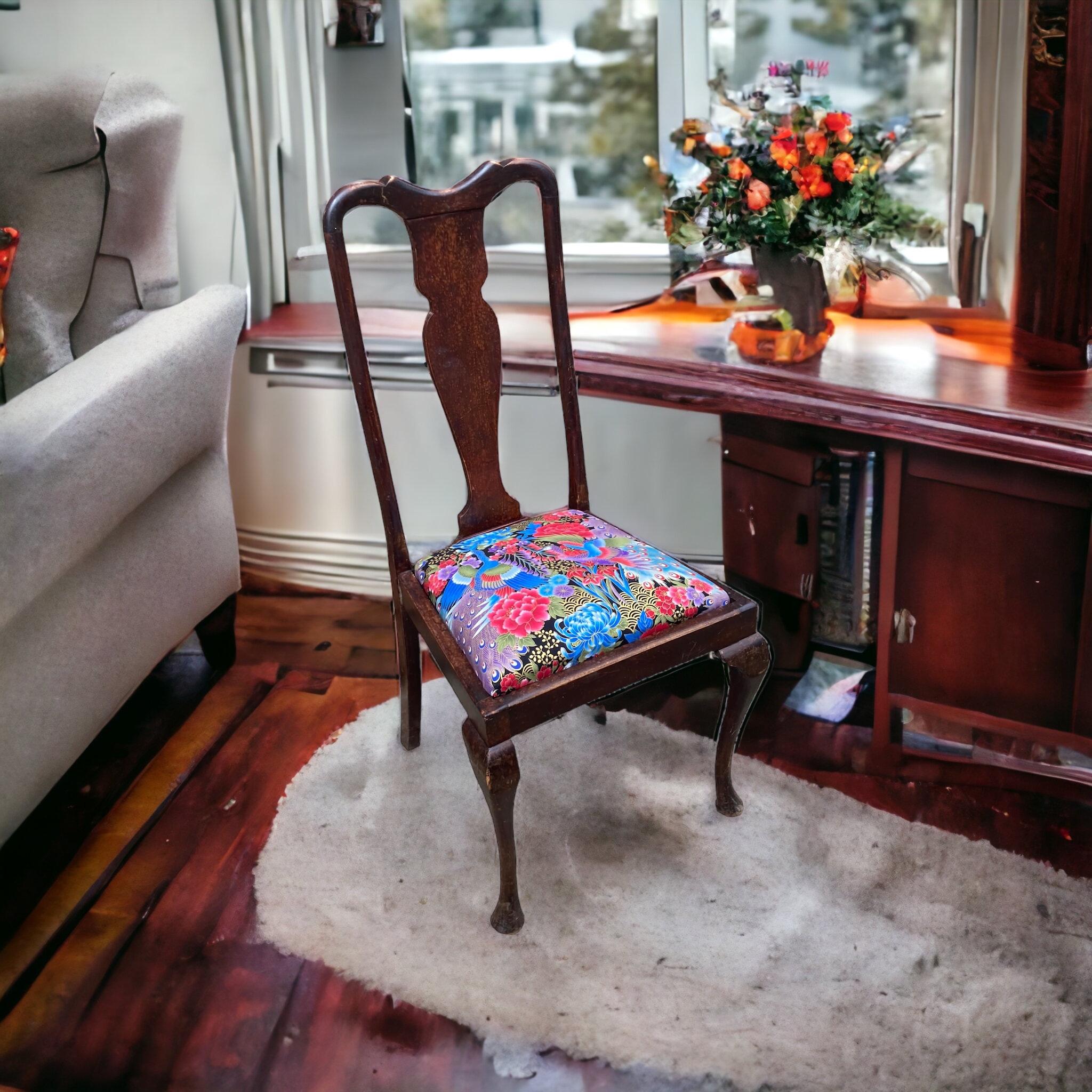 Antike Esszimmerstühle im Queen Anne-Stil, 4er-Set im Angebot 1