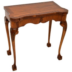 Vintage Queen Anne Style Mahogany Card Table