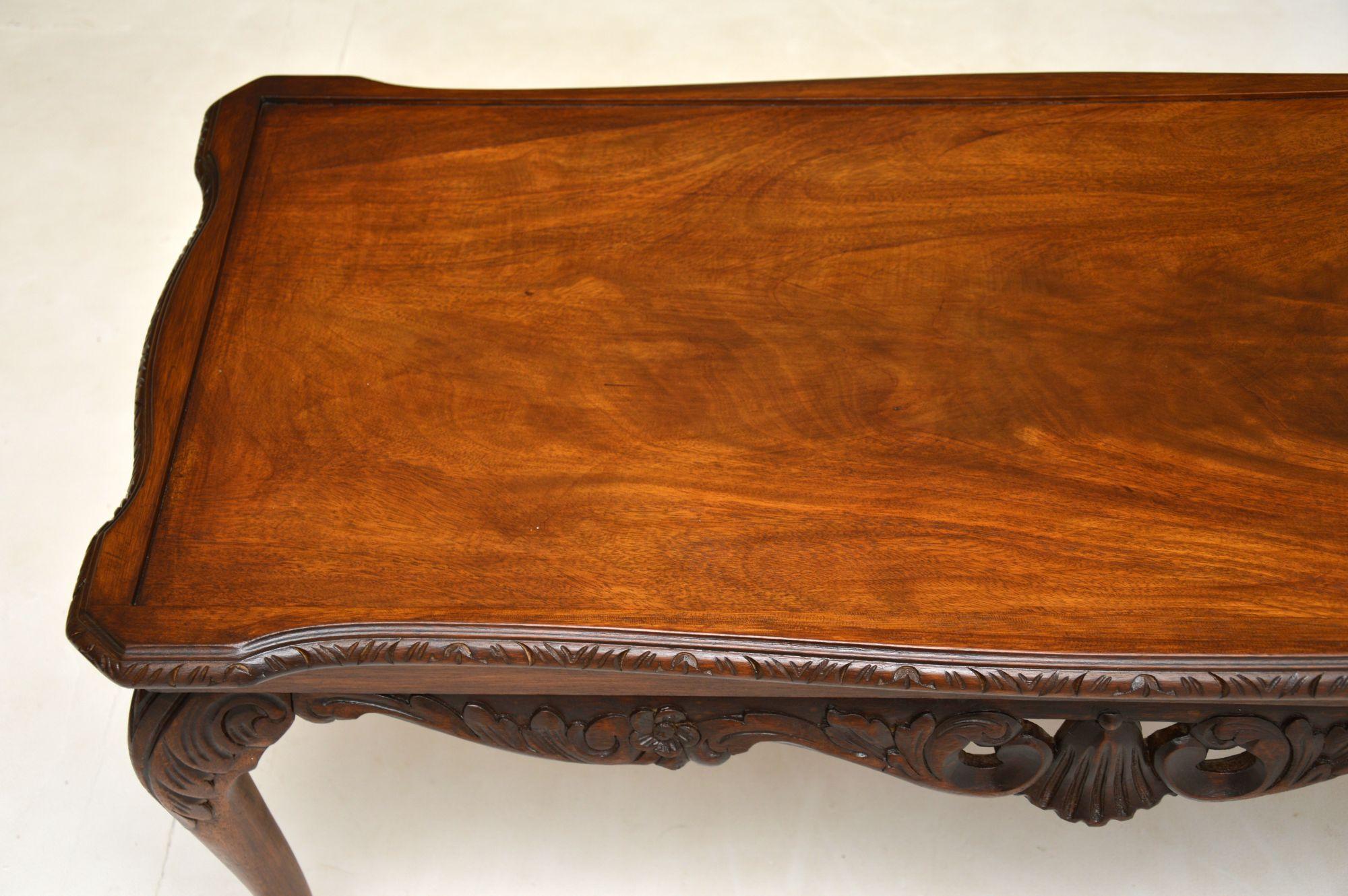 Antique Queen Anne Style Mahogany Coffee Table 1
