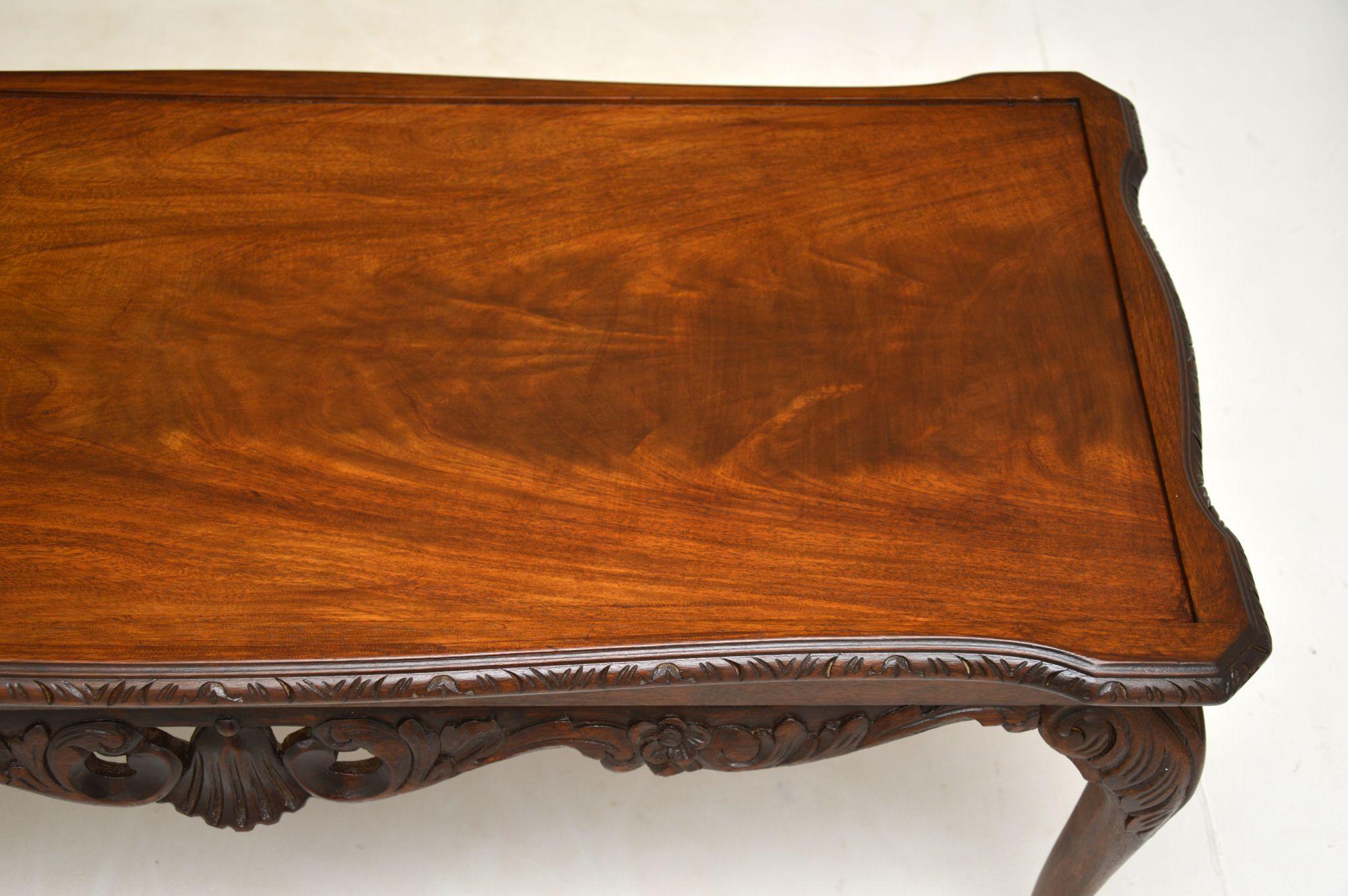 Antique Queen Anne Style Mahogany Coffee Table 2