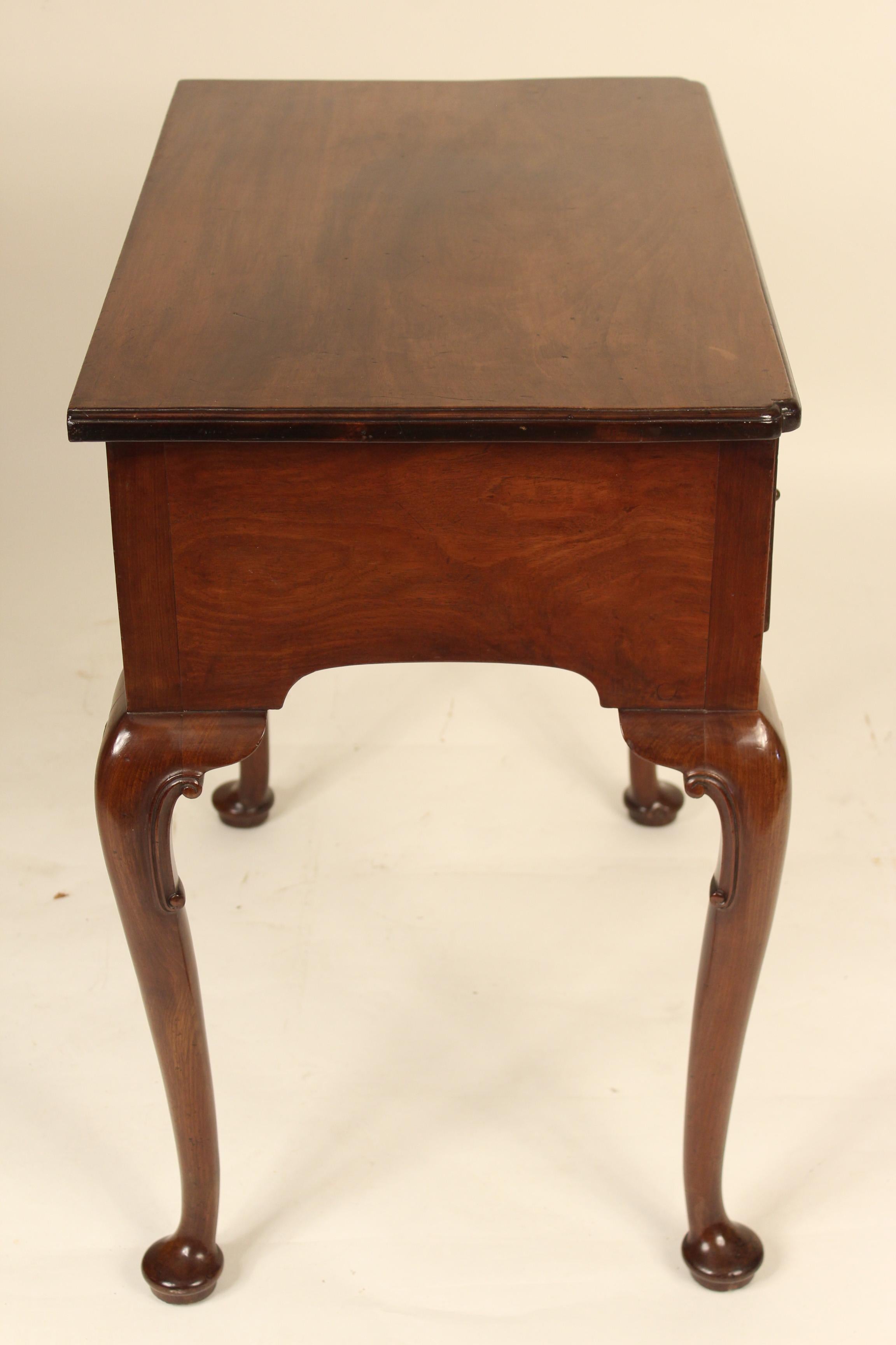 English Antique Queen Anne Style Mahogany Lowboy