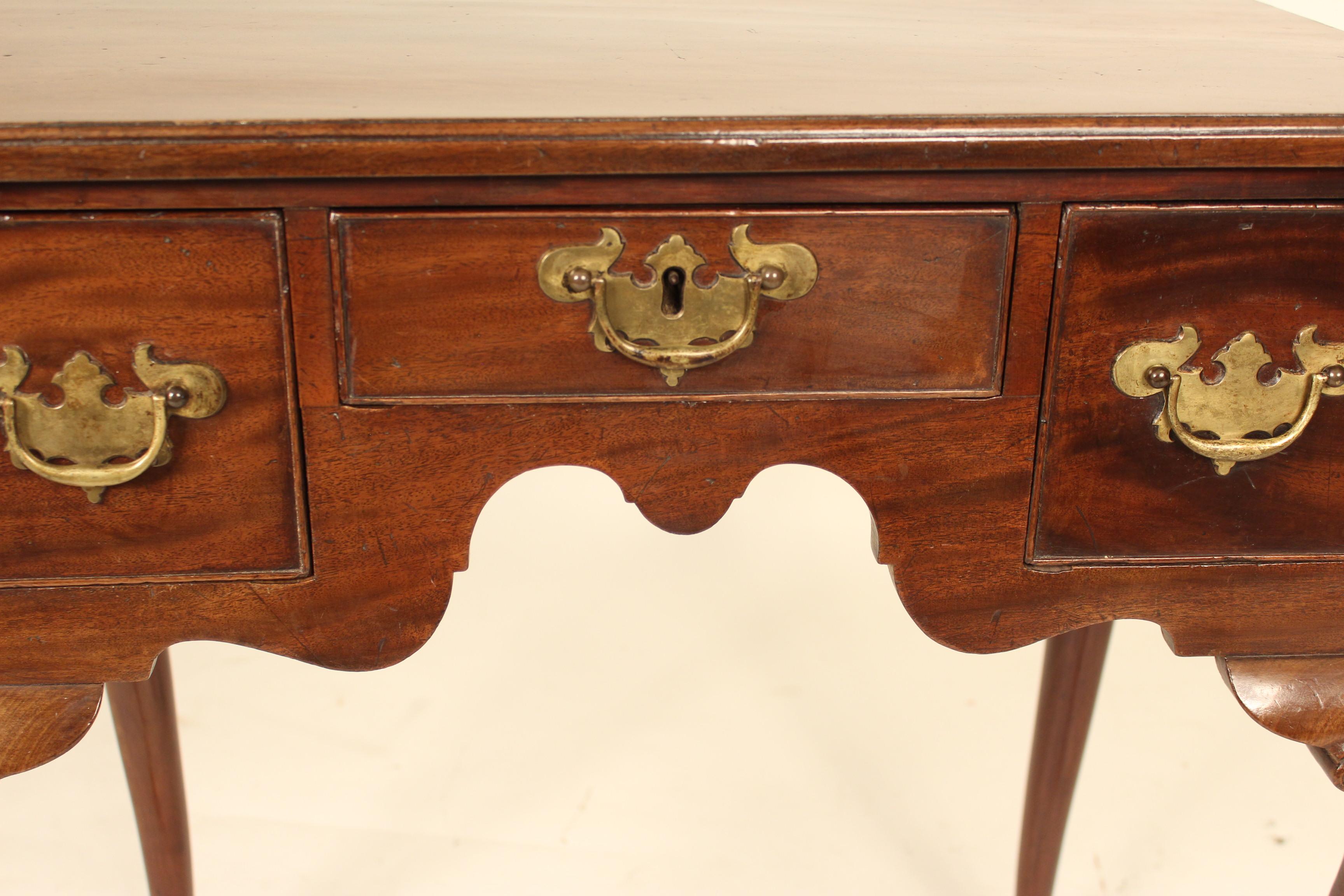 Antique Queen Anne Style Mahogany Lowboy 1