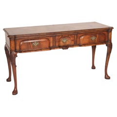 Antique Queen Anne Style Mahogany Sideboard / Console Table