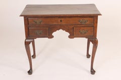 Antique Queen Anne Style Oak Lowboy