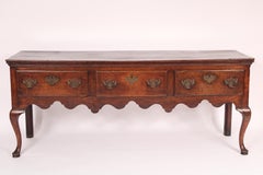 Antique Queen Anne Style Oak Sideboard