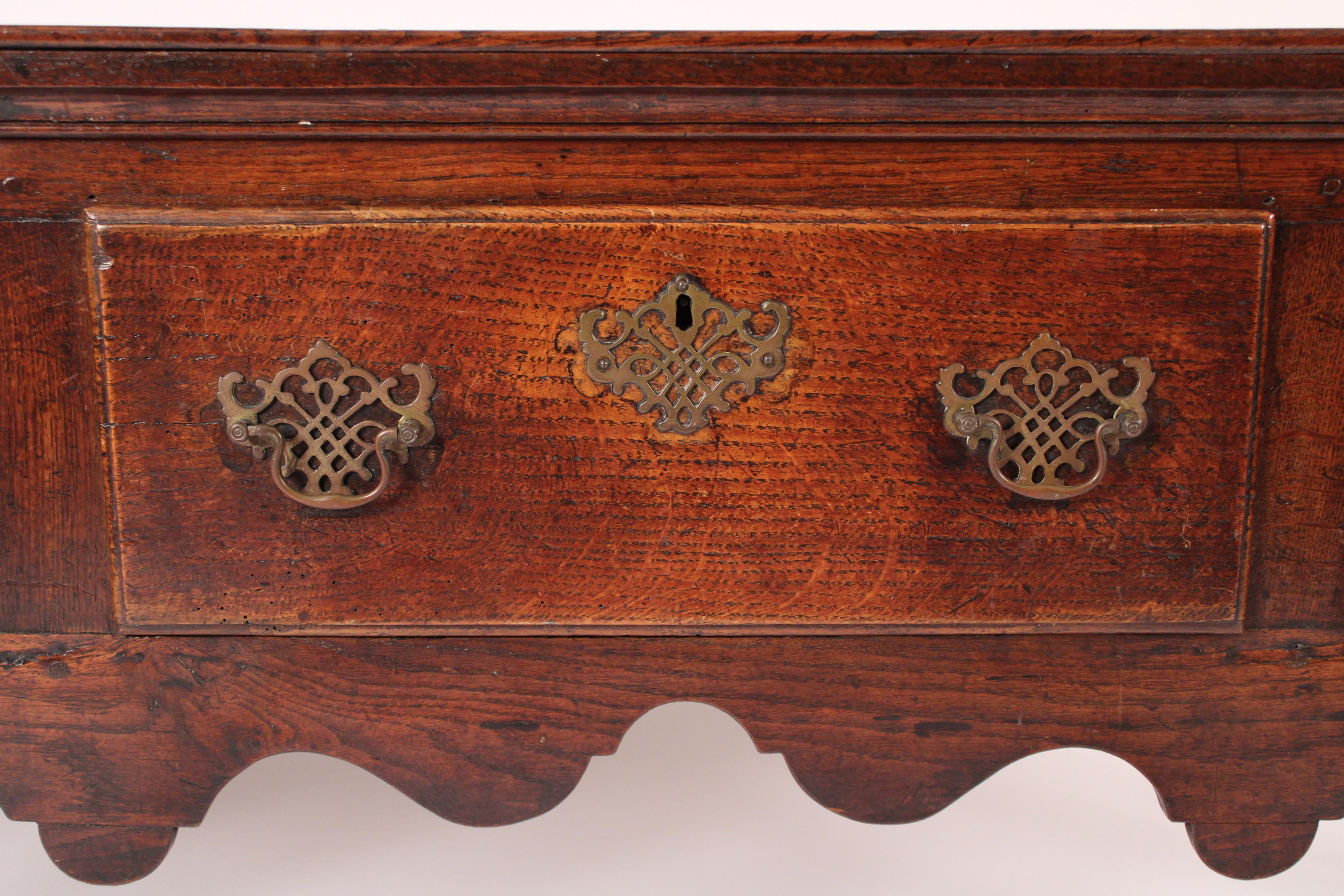 Antique Queen Anne Style Oak Sideboard 4