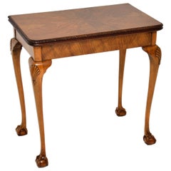 Vintage Queen Anne Style Walnut Card Table