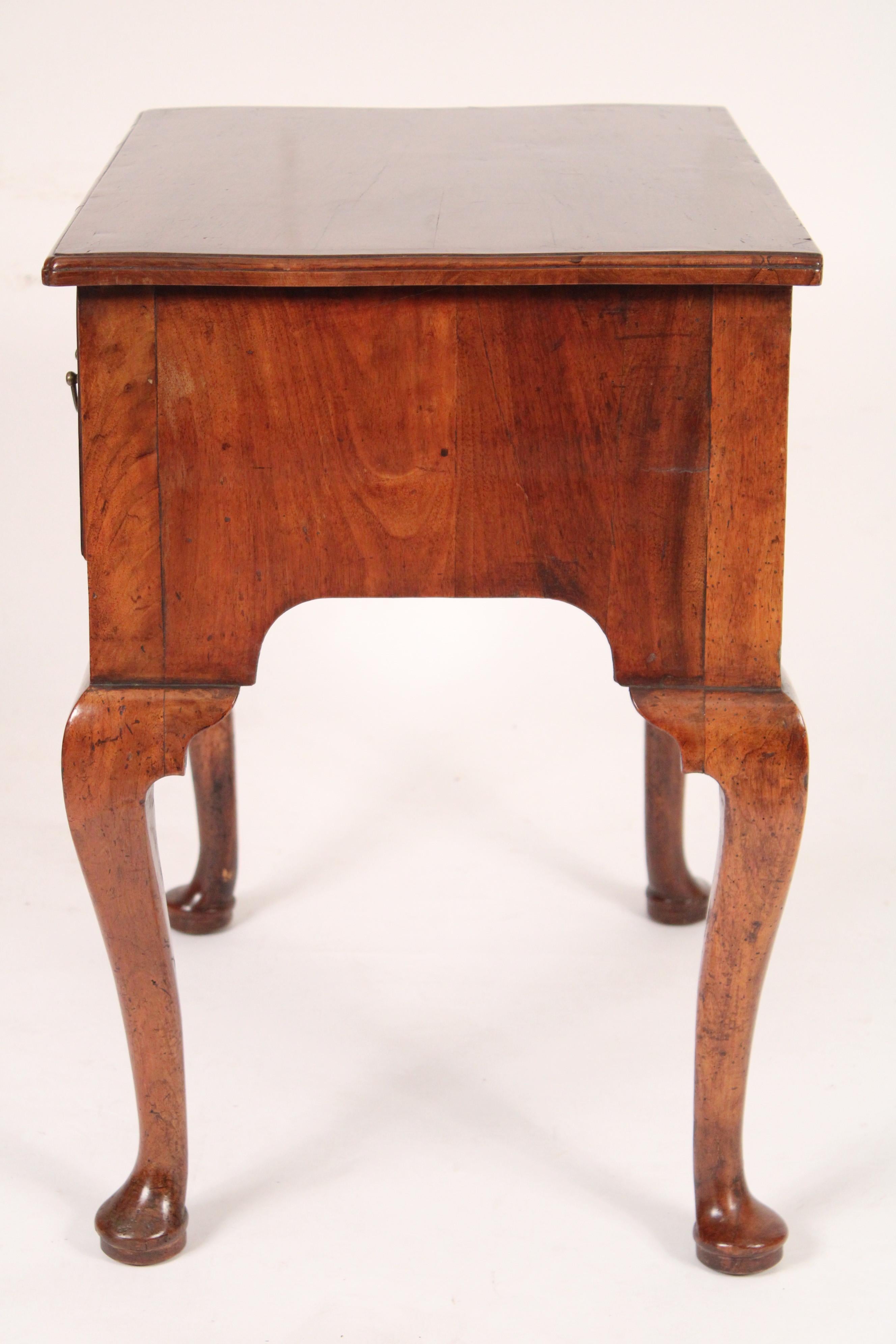 English Antique Queen Anne Style Walnut Lowboy For Sale