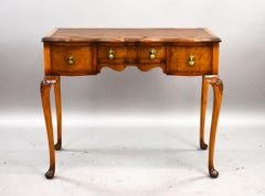 Antique Queen Anne Style Walnut Writing Table