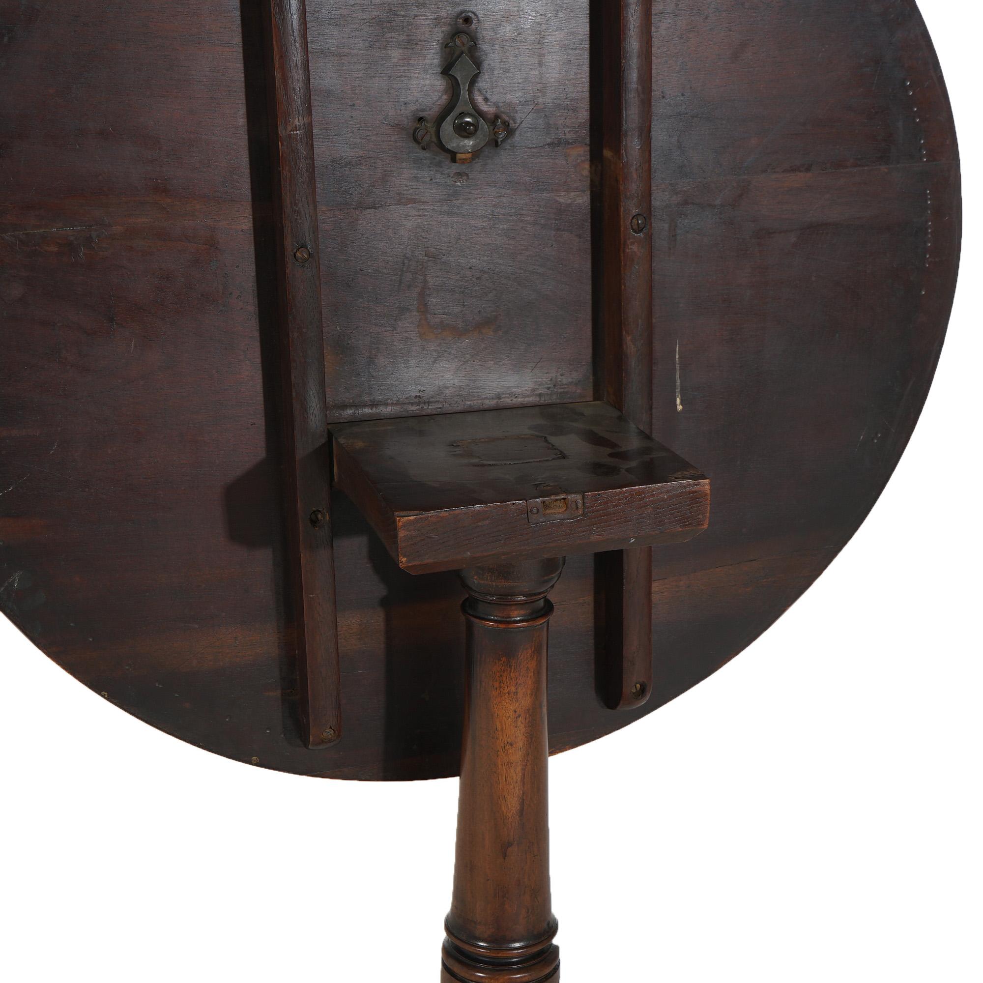 Antique Queen Anne Walnut Tilt Top Table C1770 For Sale 4