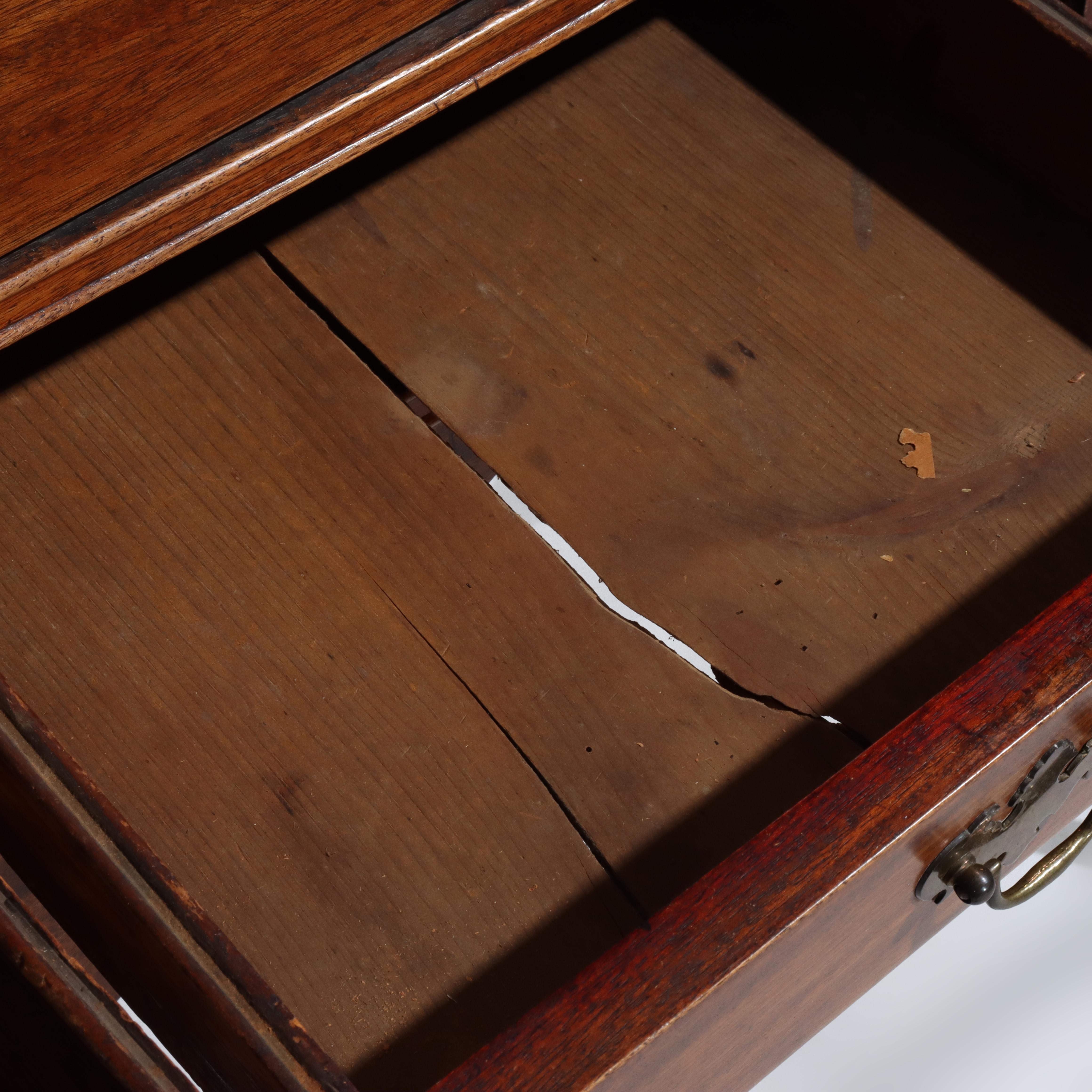 Antique Queen Anne Walnut Two Piece Chest 18thC For Sale 6
