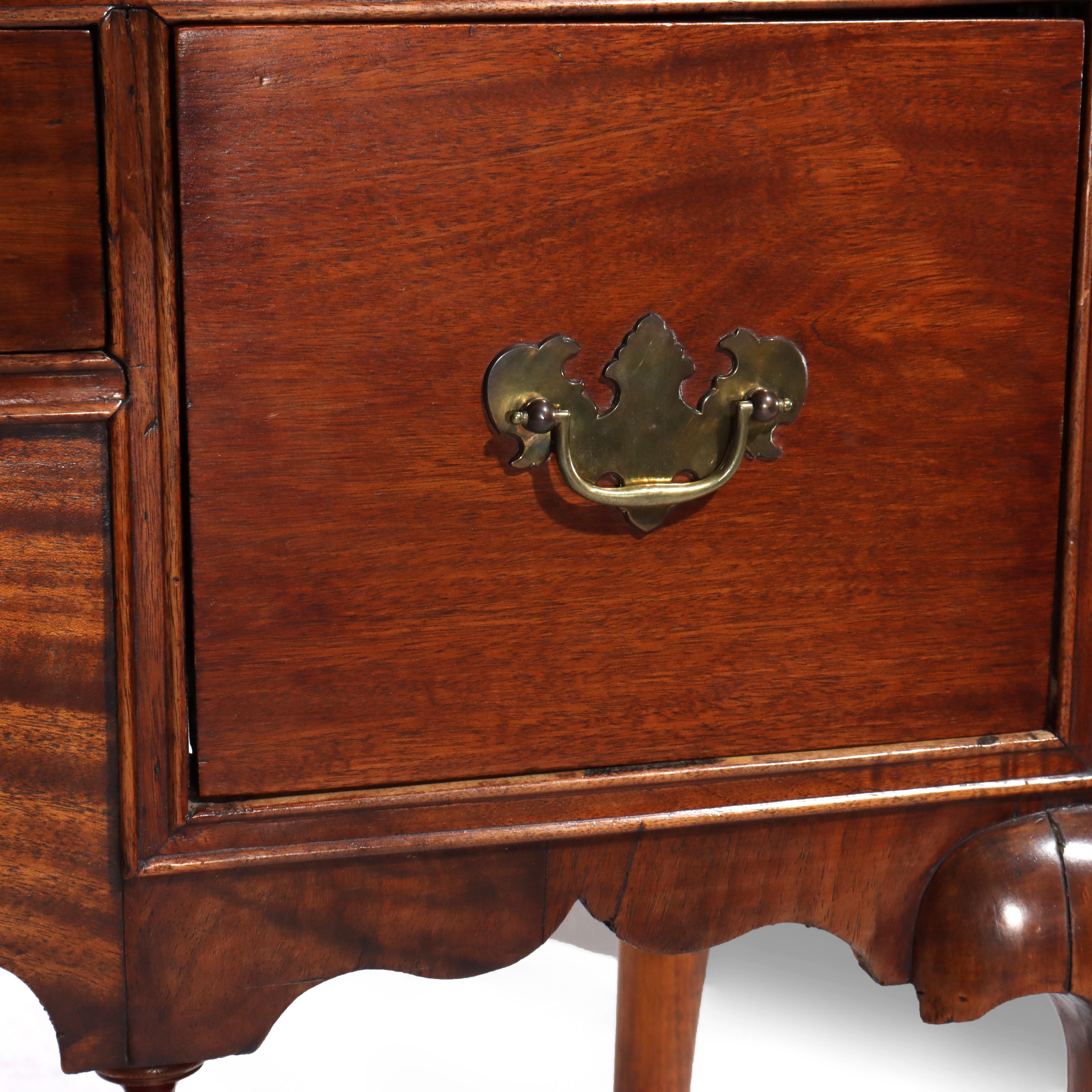 18th Century and Earlier Antique Queen Anne Walnut Two Piece Chest 18thC For Sale