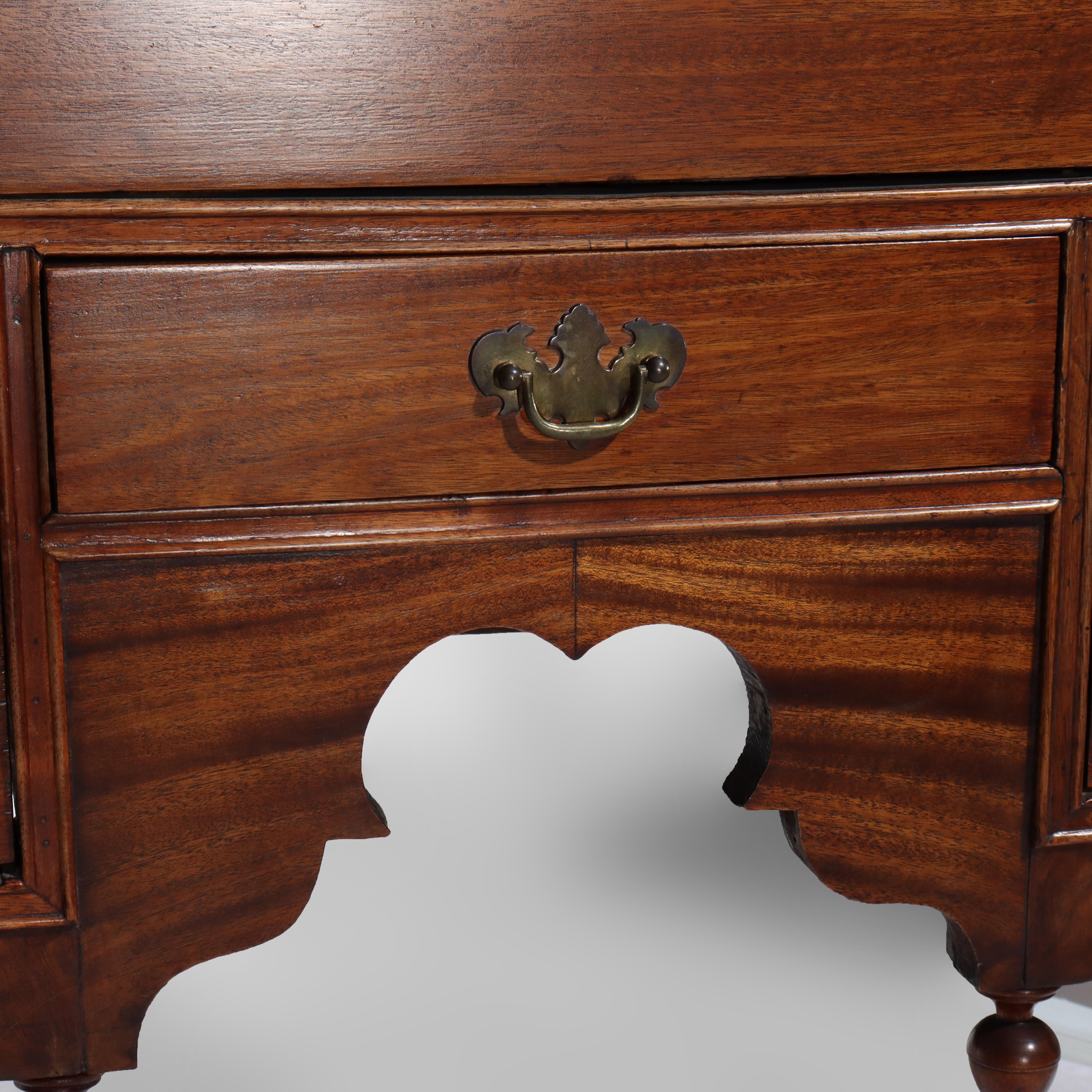 Antique Queen Anne Walnut Two Piece Chest 18thC For Sale 1
