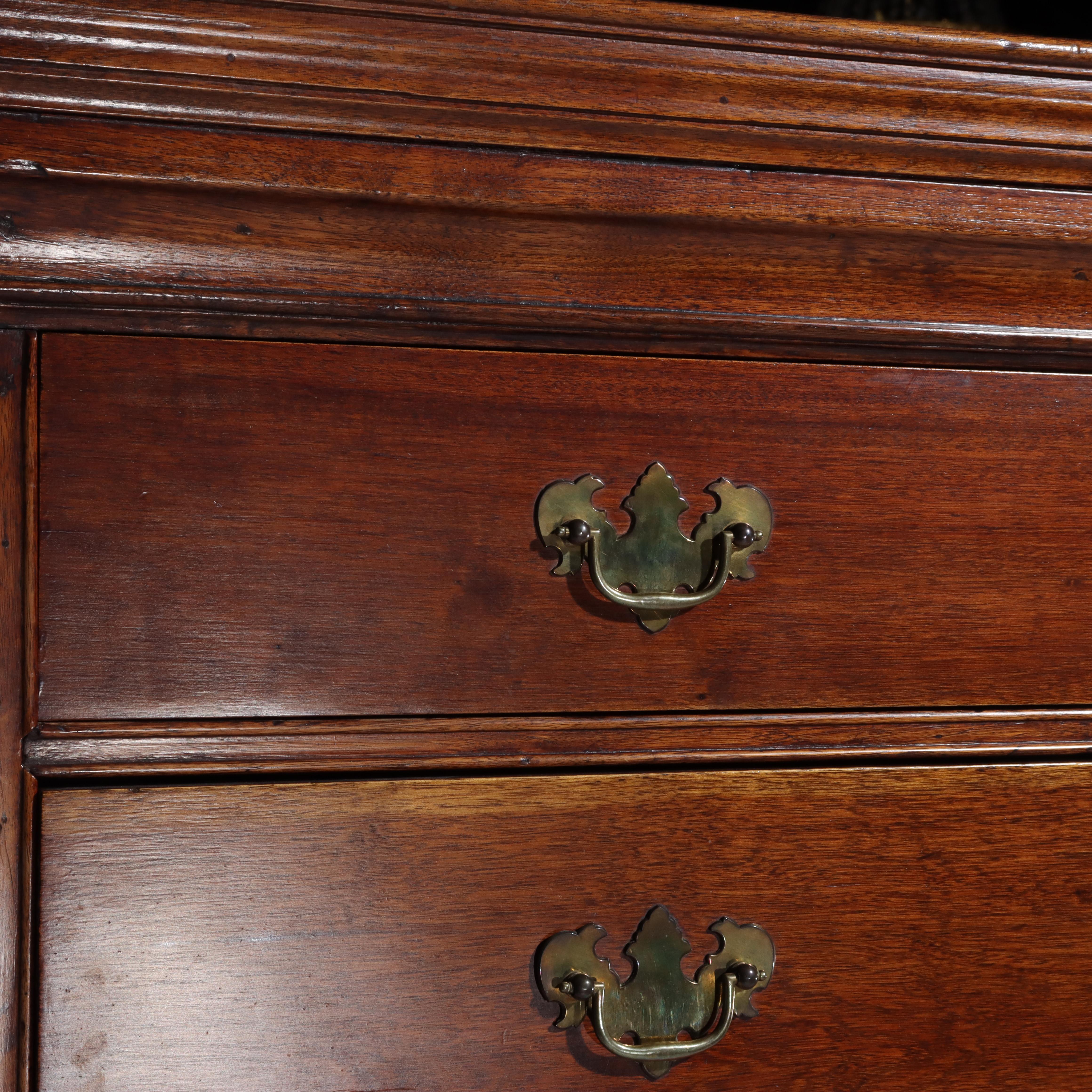 Antique Queen Anne Walnut Two Piece Chest 18thC For Sale 5