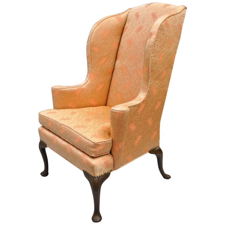Queen Anne Wingback Chair : Elegant wingback chair slipcover — Homes by ...