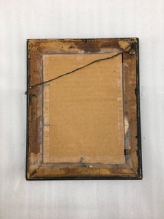 Antique Queen Elizabeth Portrait on Paper with Original Frame
