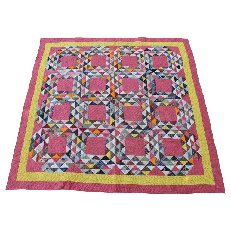 Antique Quilt / 19th Century Ocean Waves Quilt from Pennsylvania at 1stDibs