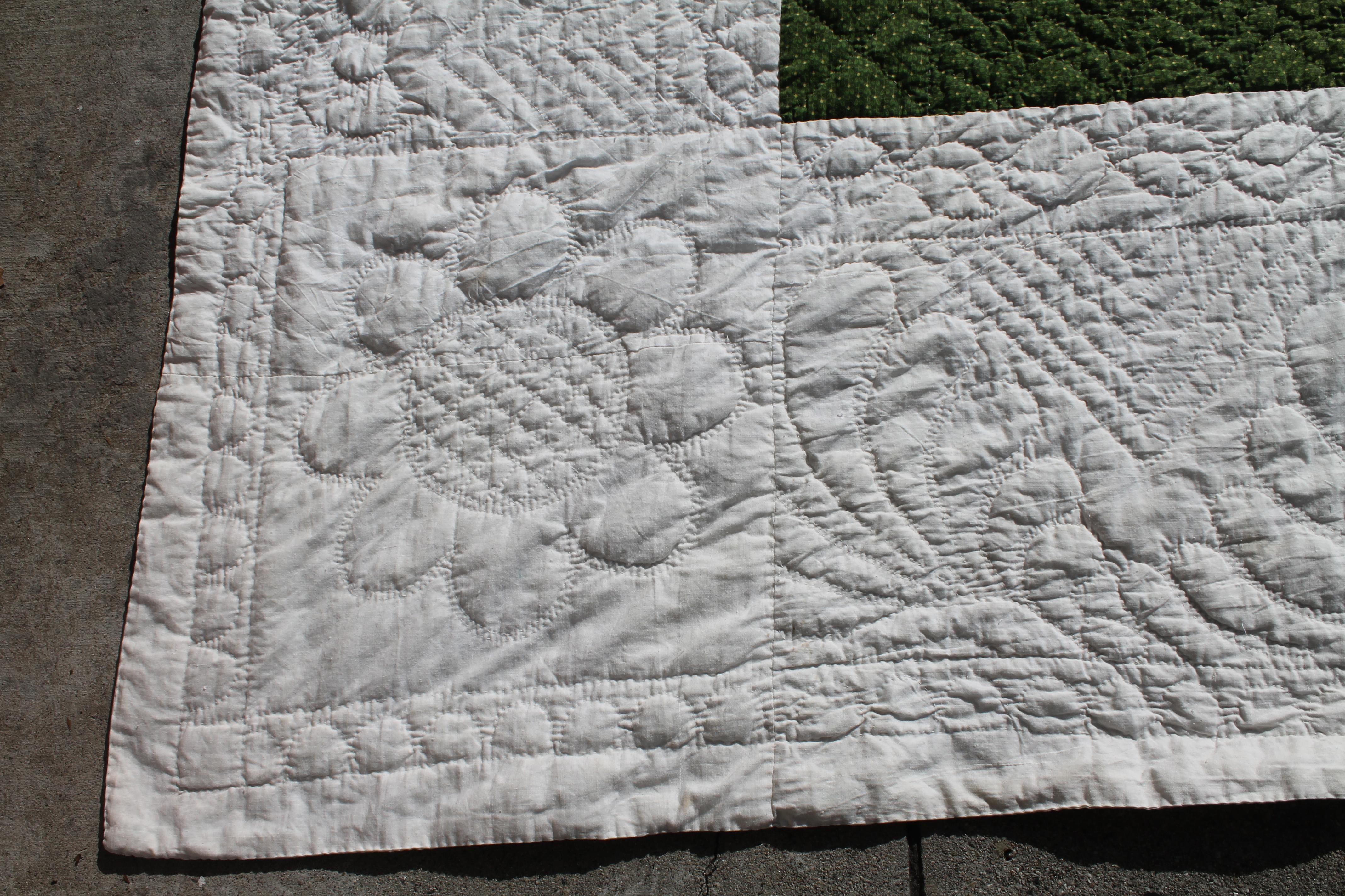 Antique Quilt 19th Century Delectable Mountains Quilt In Good Condition In Los Angeles, CA