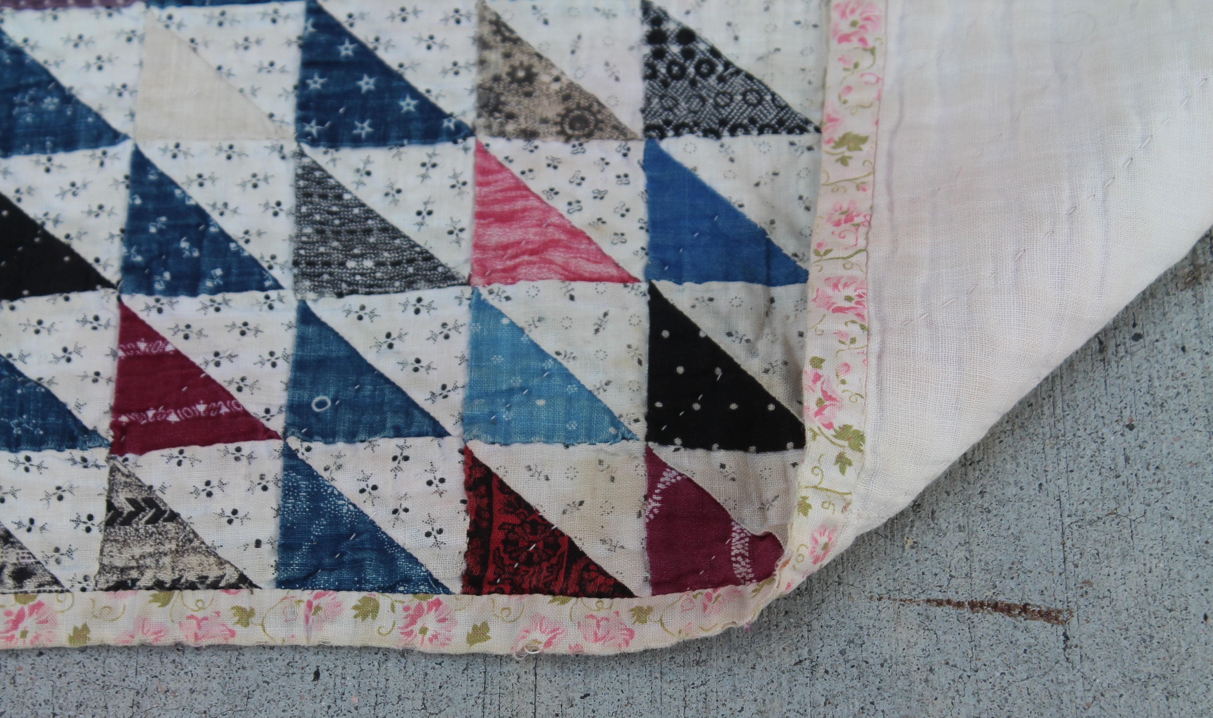 Antique Quilt 19th Century Mini Pieced Quilt, 5600 Pieces 1