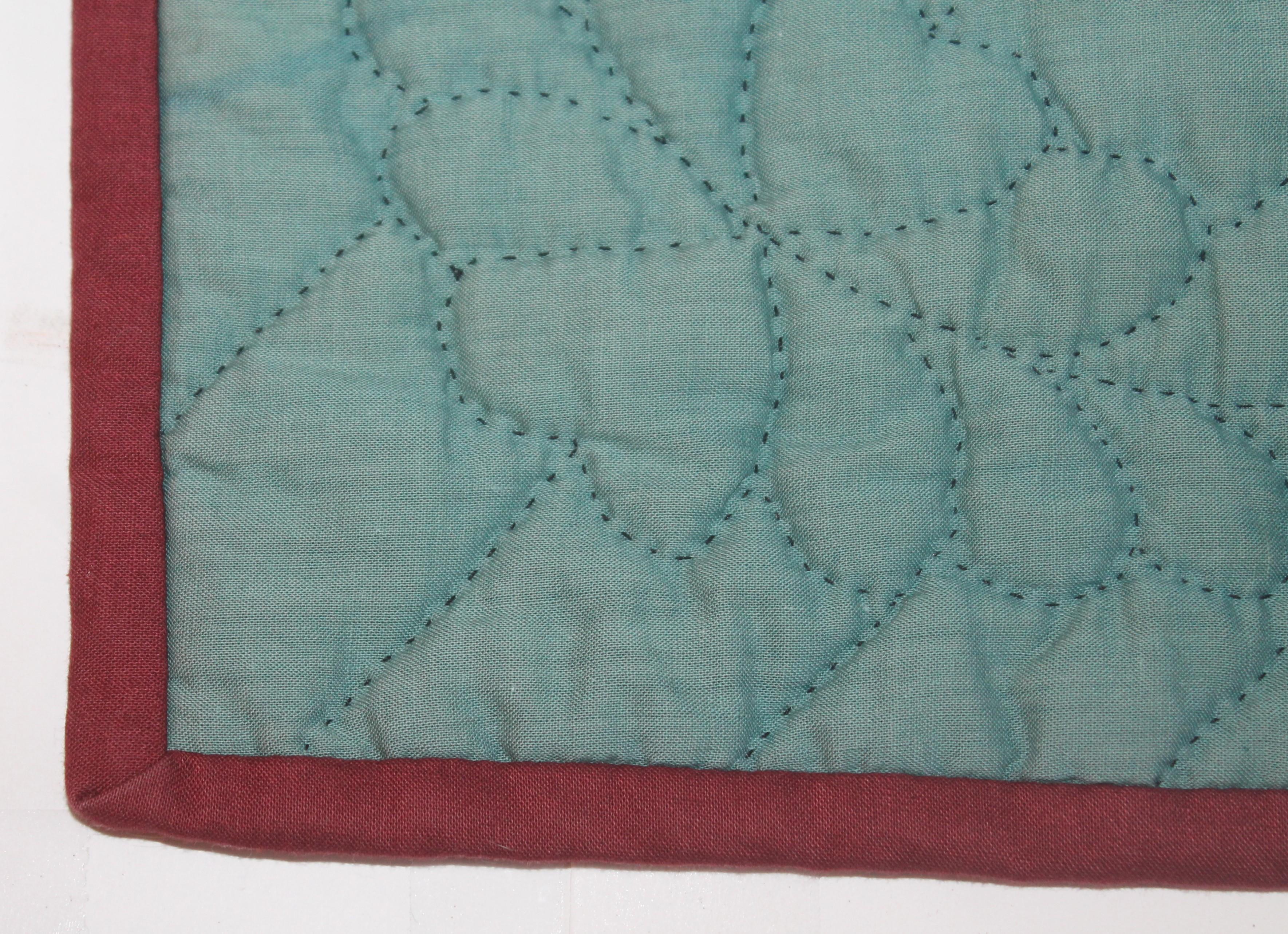 Antique Quilt, Amish  Diamond in a Square Crib Quilt 2