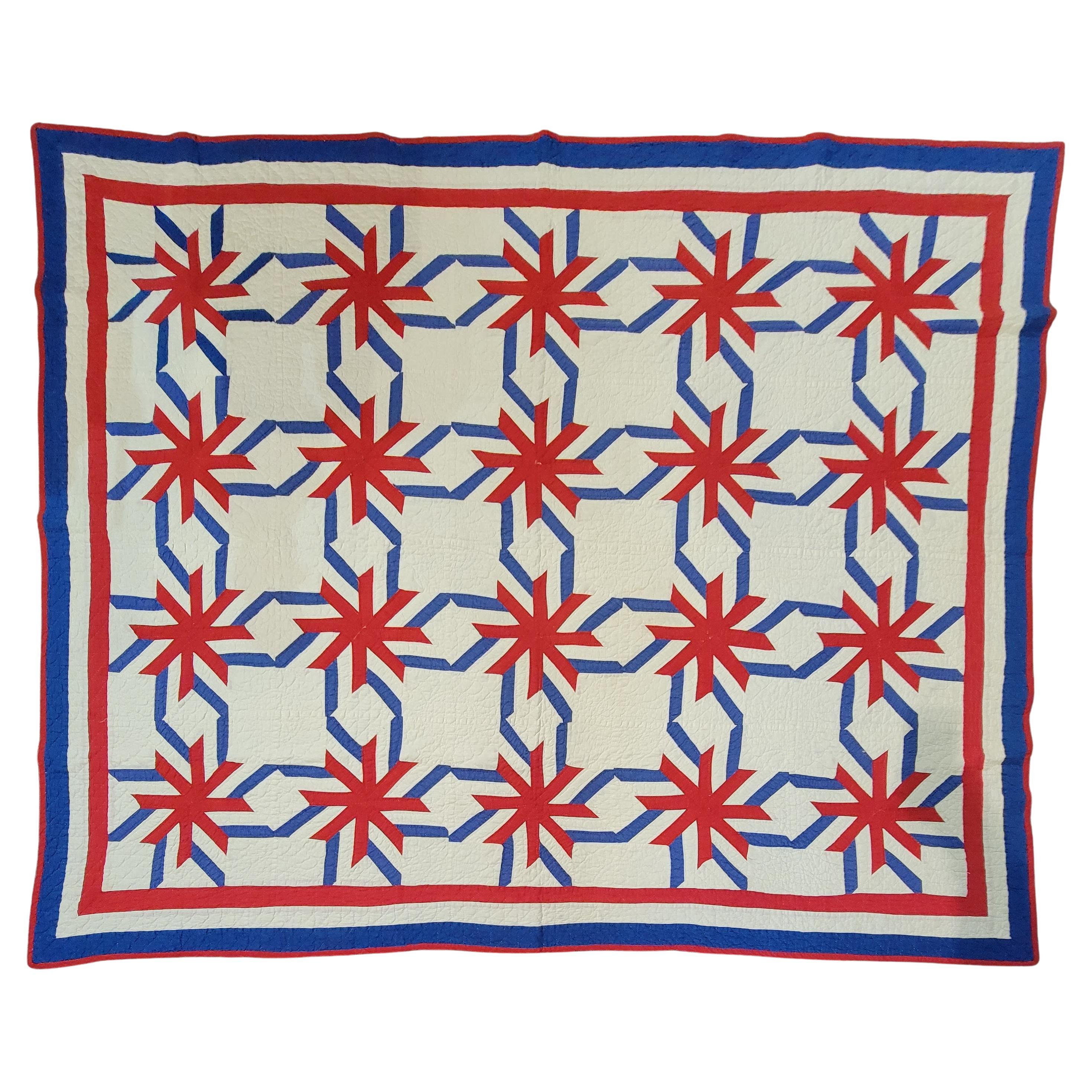 Antique Amish Quilt, Lancaster County, Pennsylvania Snails Trail Fan