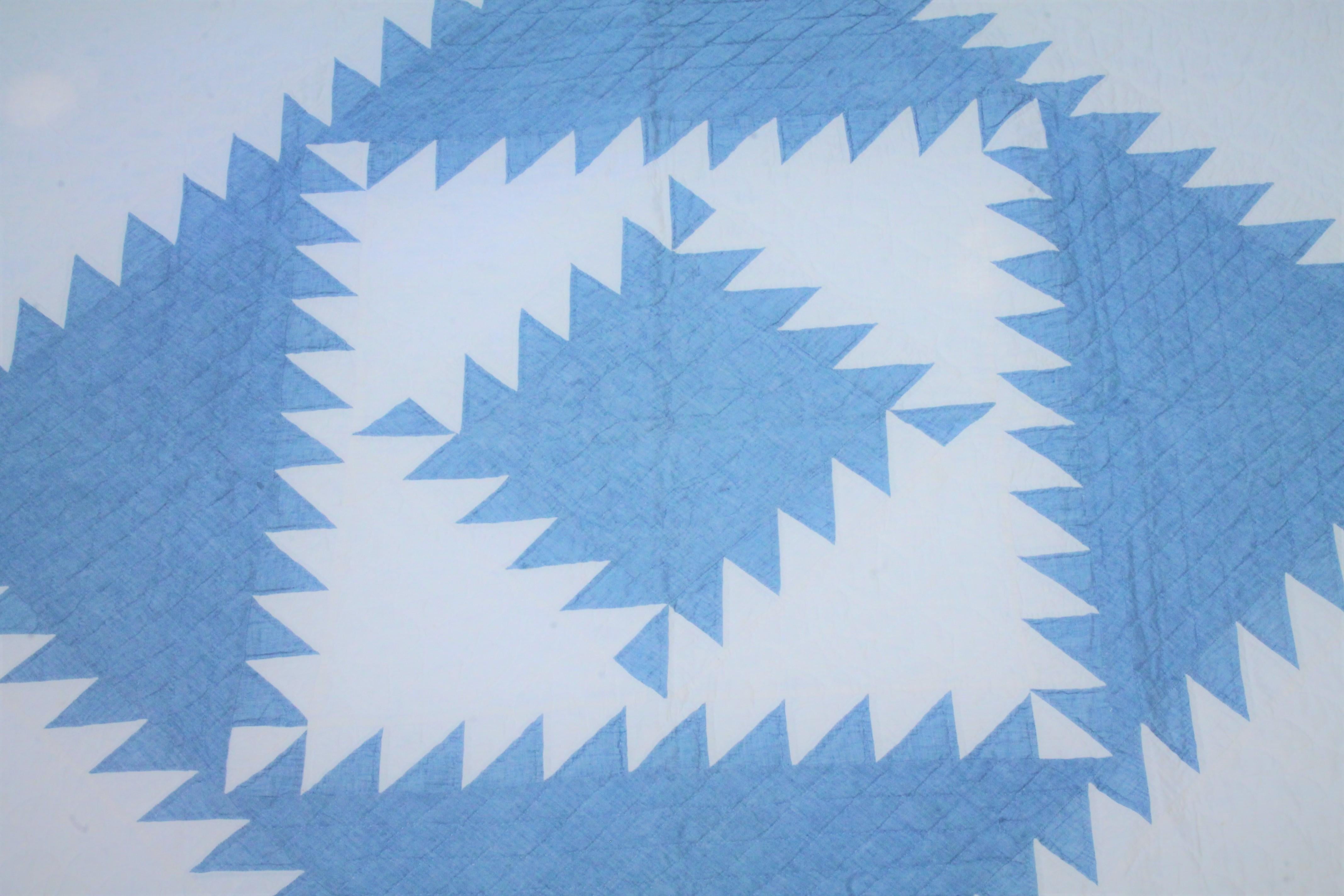American Antique Quilt-Saw Tooth Diamond in a Square Quilt