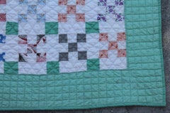 Antique Quilt-Tiny Pieced Postage Stamp Chain