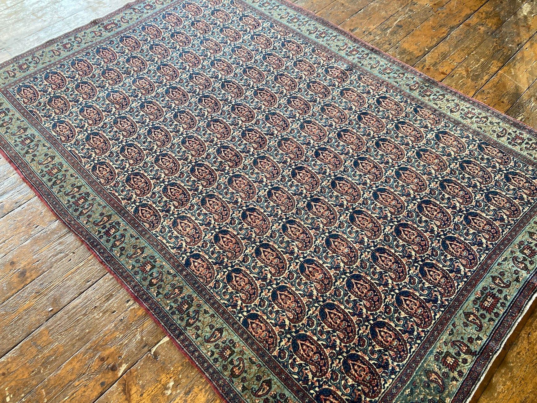 Antiker Qum-Teppich 2,00 m X 1,36 m (Frühes 20. Jahrhundert) im Angebot