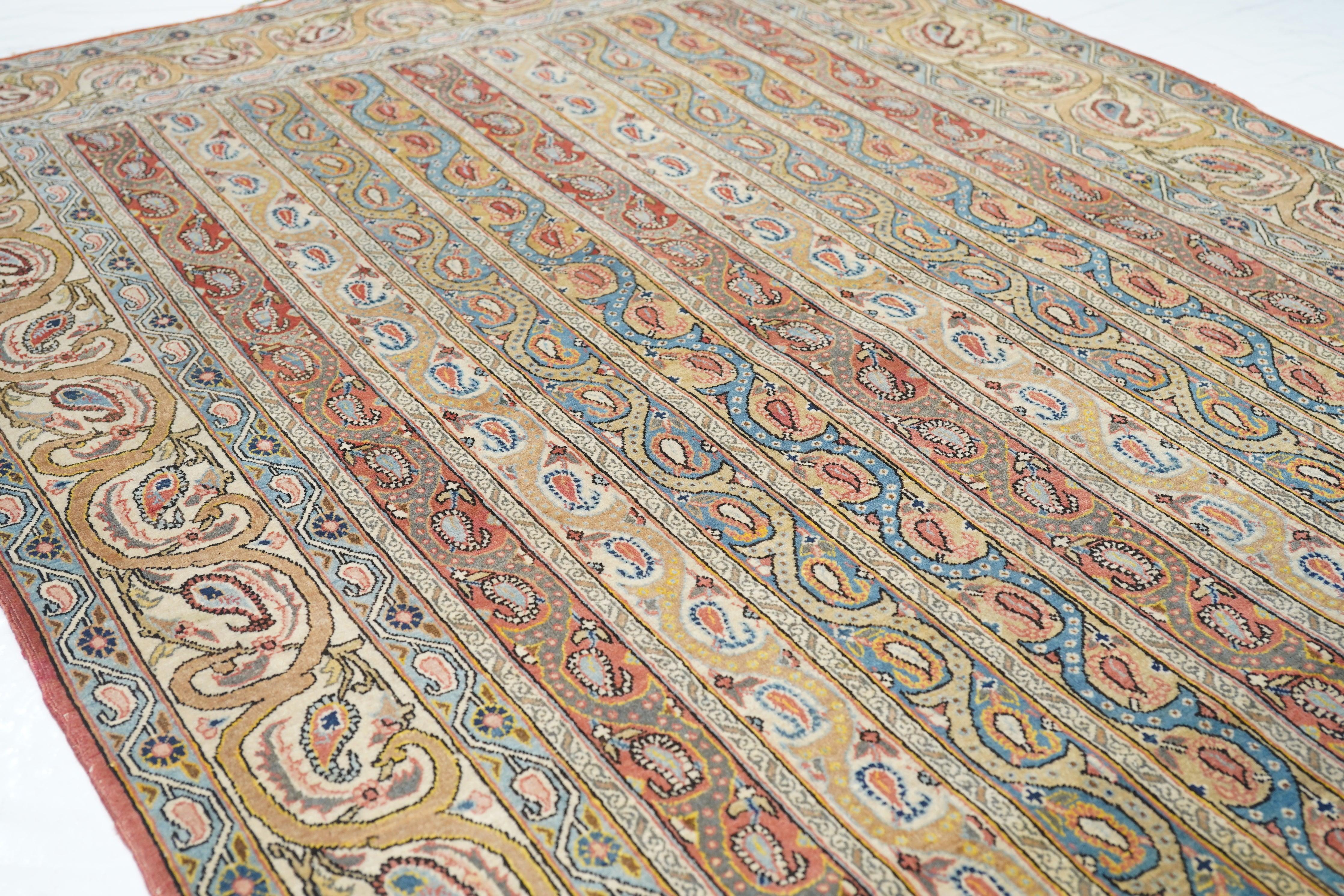 Wool Antique Qum Rug For Sale