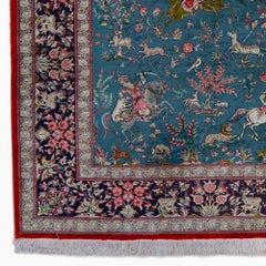 Antique Qum Silk Carpet - Mid 20th Century