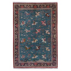 Antique Qum Silk Carpet - Mid 20th Century