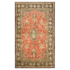 Antiker Qum-Seidenteppich 4' 6'' x 7' 6''.