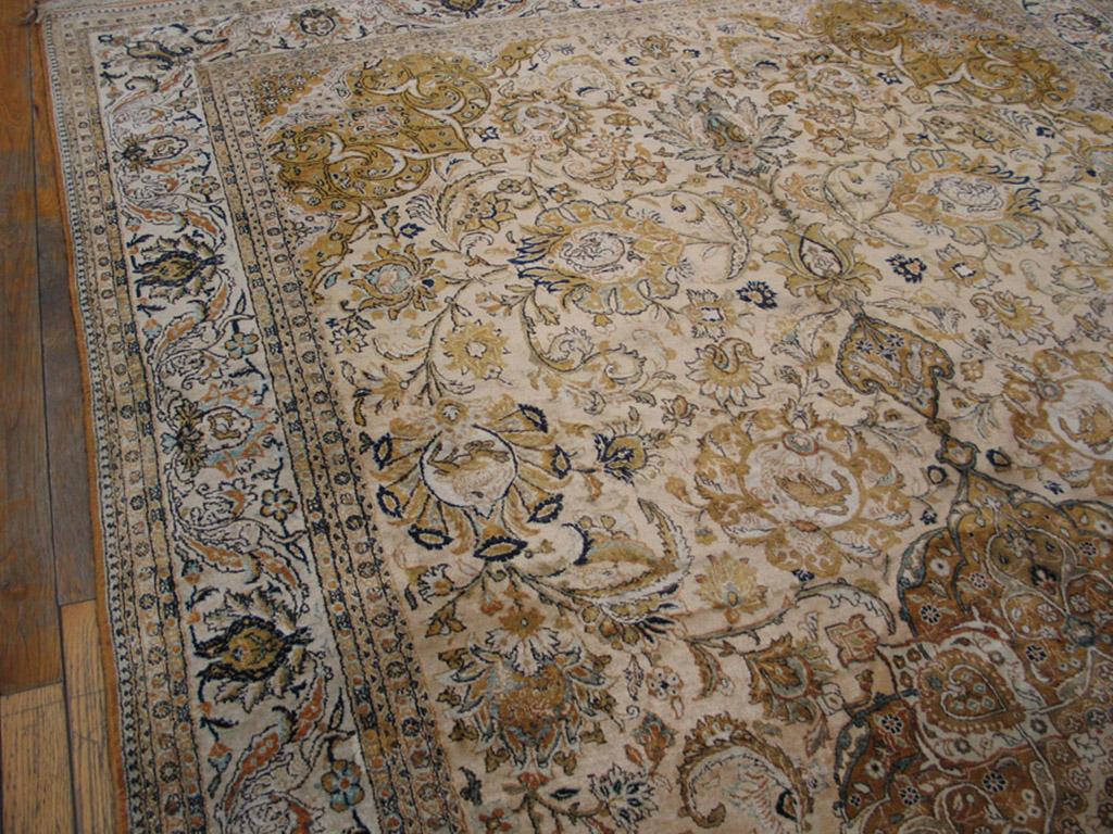 Mid-20th Century Mid 20th Century Persian Silk Qum Carpet For Sale