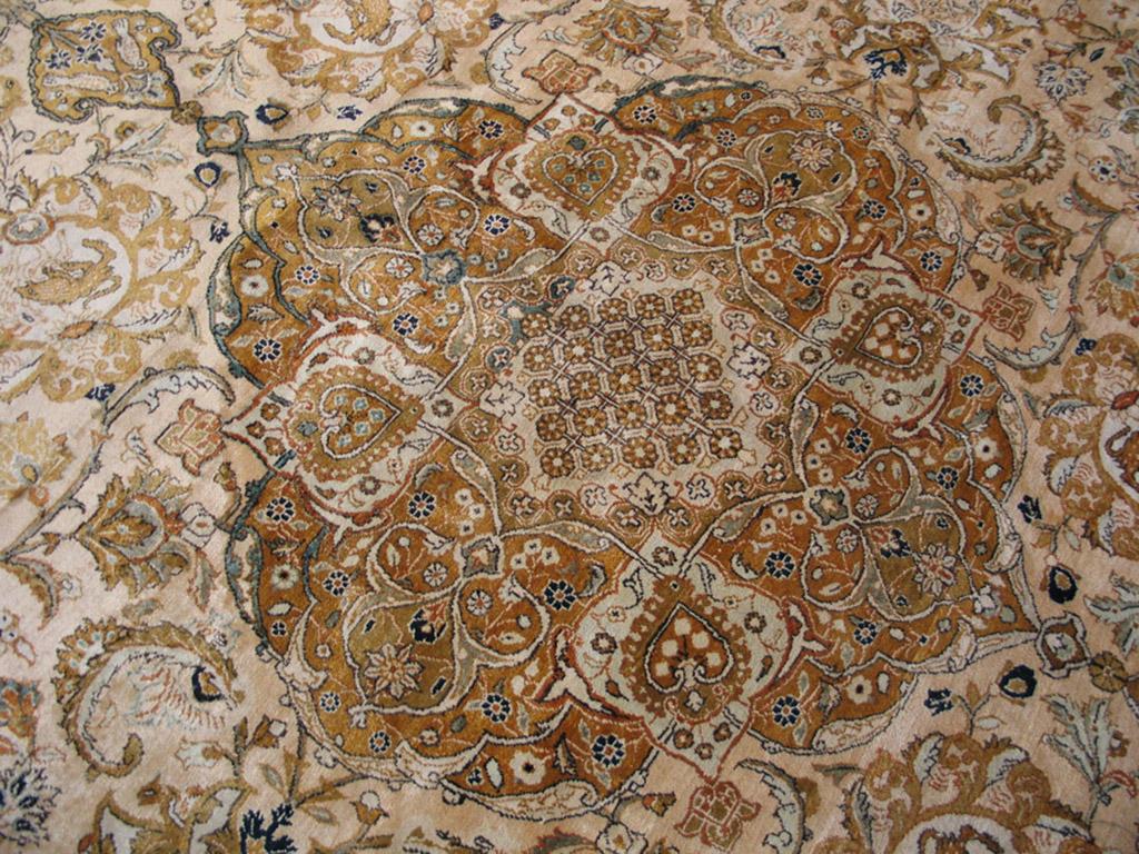 Mid 20th Century Persian Silk Qum Carpet For Sale 1