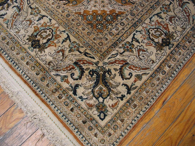 Antique Qum Silk Rug For Sale at 1stDibs