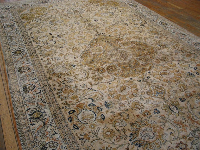 Antique Qum Silk Rug For Sale at 1stDibs