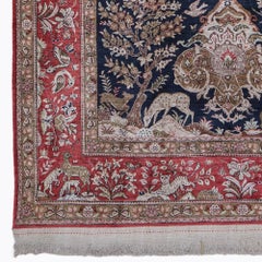 Antique Qum Silk Rug - Mid 20th Century
