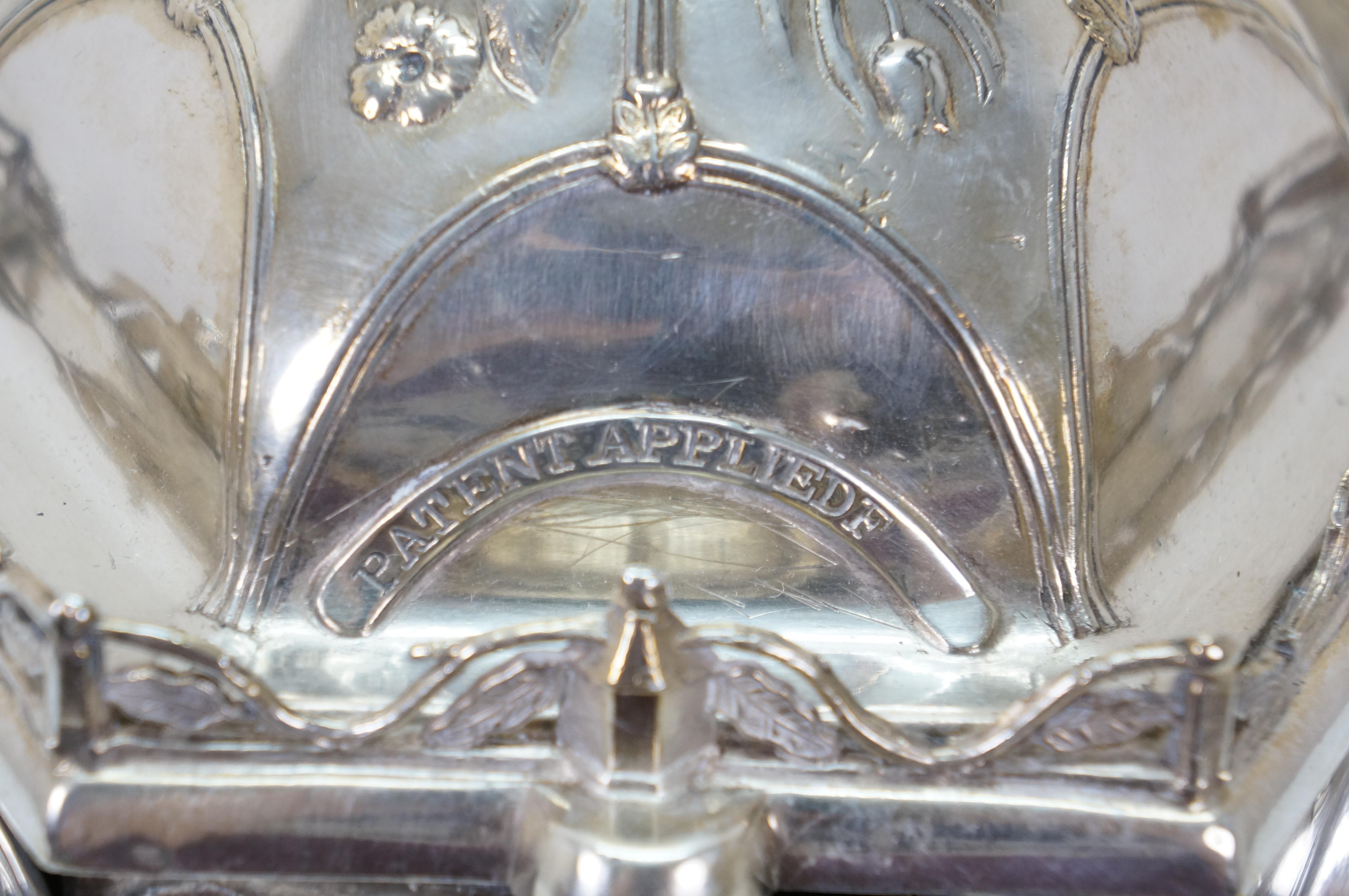 Antique R Gleason & Sons Silverplate Magic Dinner Caster Rotating Cruet Stand For Sale 9